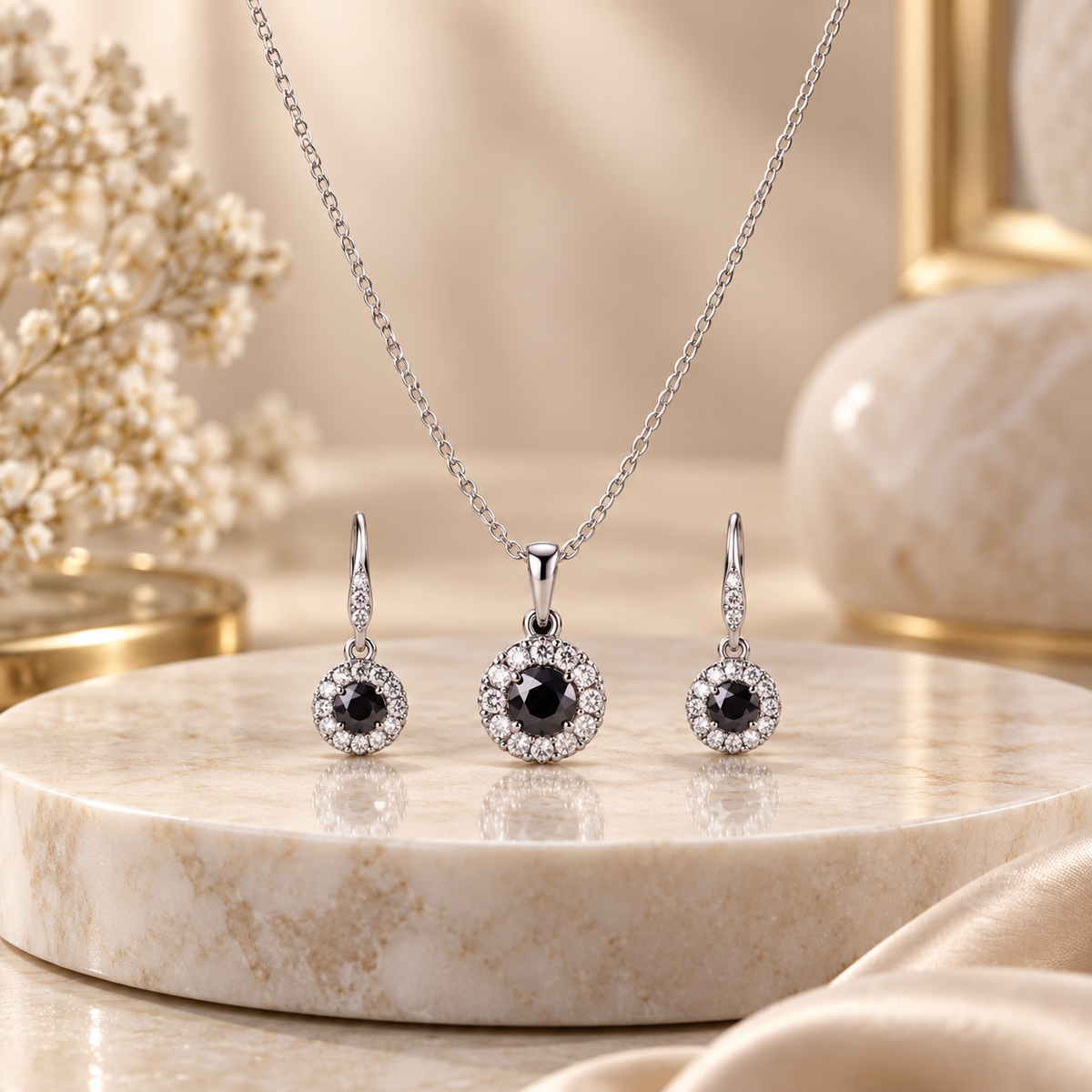 Zelumora Crystal Pendant Set