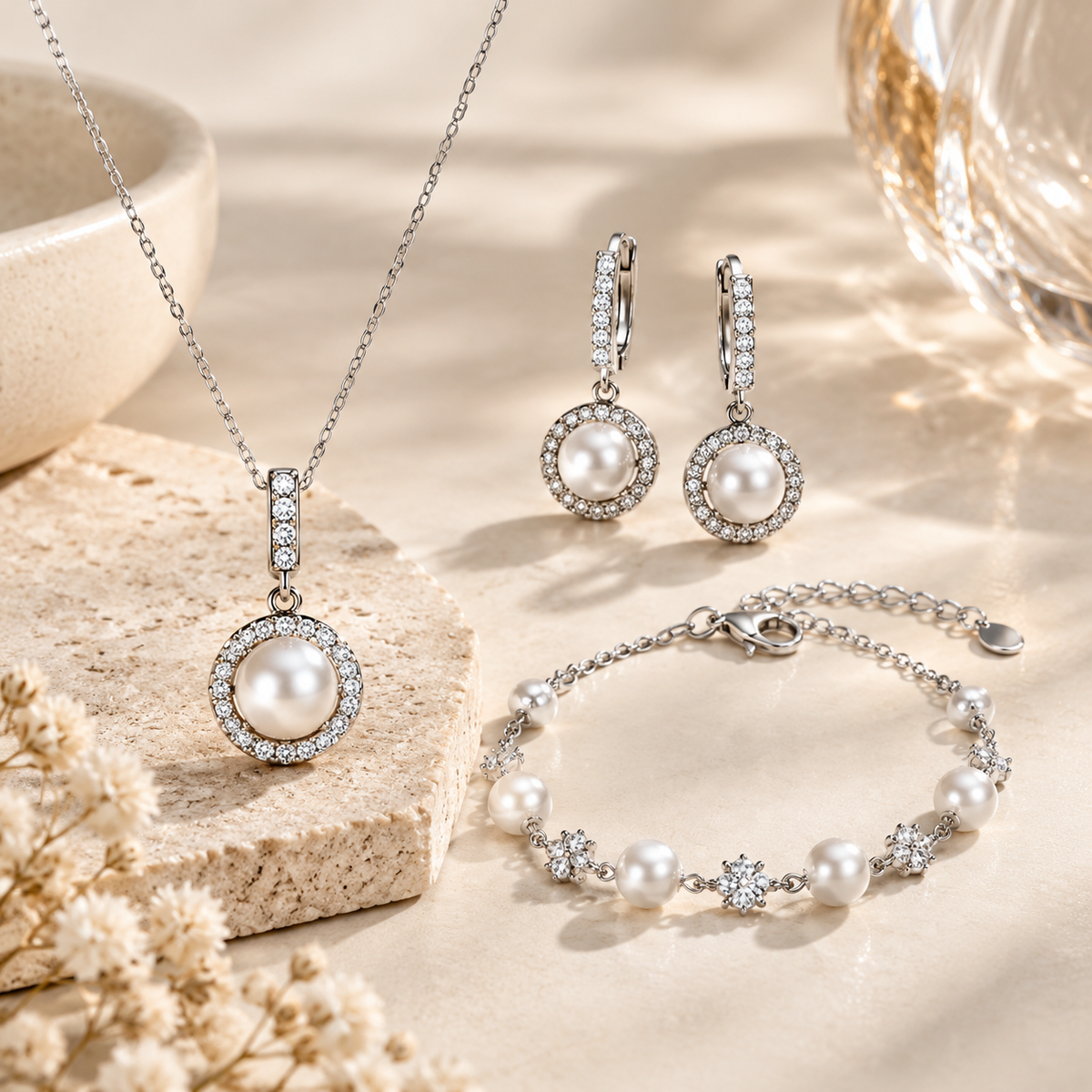 Zelumora Pearl Wedding Set