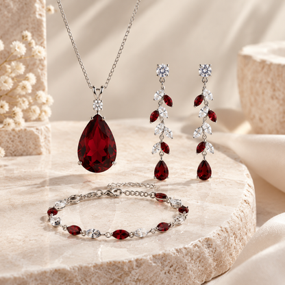Zelumora Red Crystal Set