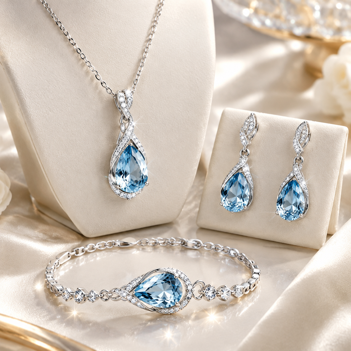 Zelumora Aquamarine Set
