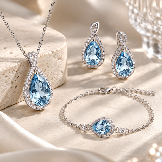 Zelumora Aquamarine Set