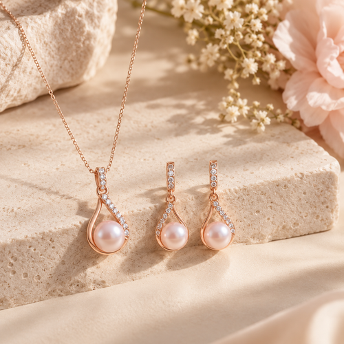 Zelumora Pearl Jewelry Set
