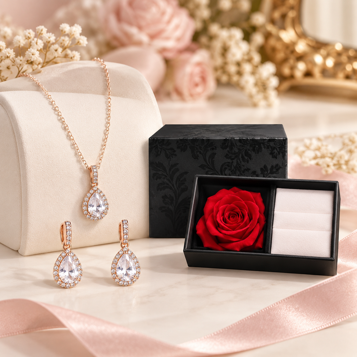 Zelumora Pearl Jewelry Set