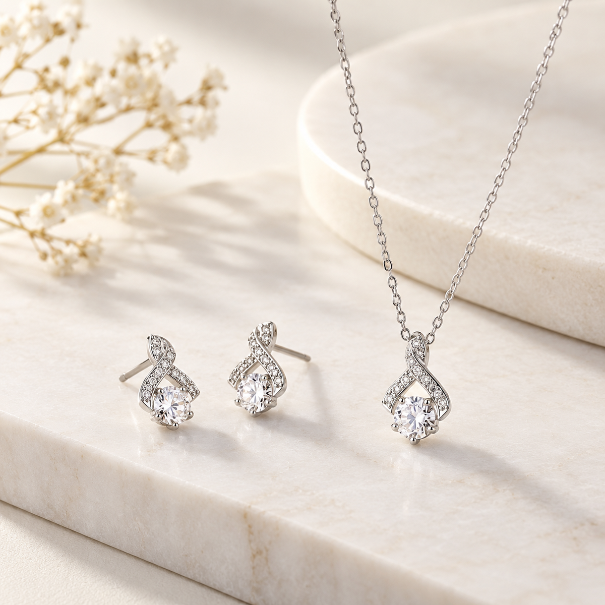 Zelumora Pearl Diamond Set