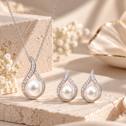 Zelumora Pearl Diamond Set