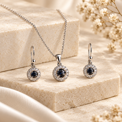 Zelumora Crystal Pendant Set