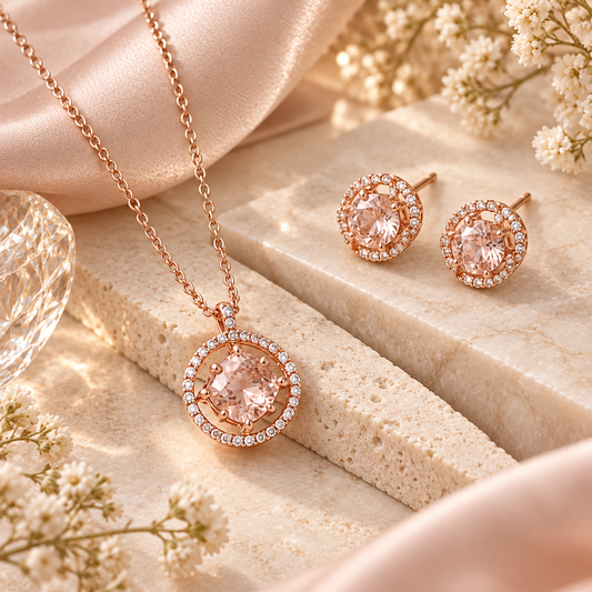 Zelumora Crystal Rose Set