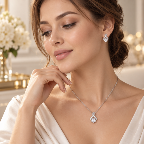 Zelumora Pearl Diamond Set
